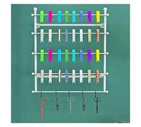 Étagère de rangement murale robuste pour rouleaux de vinyle - Organiseur d'artisanat à 5 couches avec barre transversale amovible pour ateliers, magasins de fleurs et magasins de gâteaux