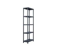 vidaXL Étagère de Rangement Noir 125 kg 60x30x180 cm Plastique Atelier Garage 45674 Noir G