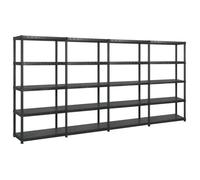 vidaXL Étagère de rangement 5 niveaux Noir Plastique 85x40x185 cm Montage facile