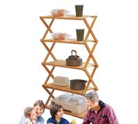 Étagère De Rangement Pliable En Bois,Étagère Bois Pour ,Support fleurs multicouche salle bain cour, jardin, patio, balcon, chambre