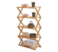 Étagère de rangement pliable en bois | Support multi-couches en bois pour plantes | Étagère en bois, étagère à plantes d'intérieur, étagère à chaussures en bois pour cour, jardin, terrasse