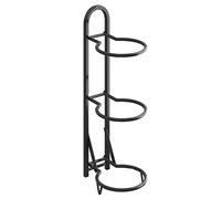 Étagère de rangement pliable en carbone - Affichage vertical à 3 niveaux pour sports d'intérieur/extérieur - Idéal pour le volleyball et le basket-ball (noir, 3 flo