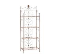 Etagère de rangement pliable Lenja avec 4 niveaux , Marron antique