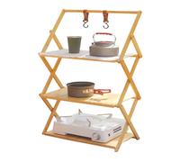 Étagère de rangement pliable pour camping - Étagère de rangement portable pour camping - Résistante à l'usure - Tendance - Pliable - Pour la maison et la cuisine