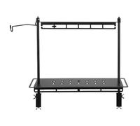 Étagère de rangement pliable pour camping, table de camping pliable avec support de lampe de poche, étagère de rangement pliable portable et durable pour lampes, tasses et casseroles de camping