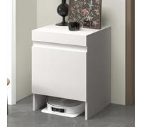 Étagère de rangement pour aspirateur robot, table d'appoint multifonctionnelle, construction en bois massif durable, conception à forte capacité de charge, plaque supérieure amovible