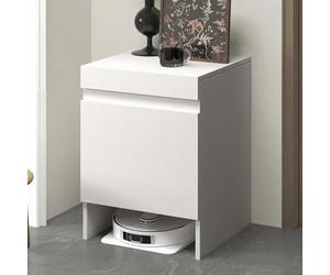 Étagère de rangement pour aspirateur robot, table d'appoint multifonctionnelle, construction en bois massif durable, conception à forte capacité de charge, plaque supérieure amovible