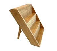 Étagère de rangement pour assaisonnement, support de parfum en bois à 3 niveaux, design sans écharde, multifonction, outil de cuisine peu encombrant pour cosmétiques, compléments et desserts et