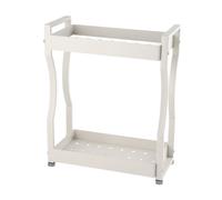 Étagère de rangement pour bar à café, étagère de placard à double couche en acier inoxydable, organisateur de comptoir avec poignées pour station de café, cuisine ou salle de bain (30 cm / 11,8
