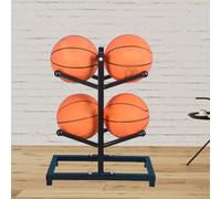 Étagère de rangement pour basket-ball, présentoir à 3 couches pour ballons, solution de rangement multi-sports pour garage, étagère organisée pour basket-ball, football, rugby, volleyball