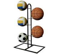 Étagère de Rangement pour Basket-Ball - Support de Basket-Ball Autonome - Support d'organisation de Basket-Ball - Support de Football pour équipement de Sport - 5 Niveaux - Support de présentation