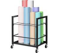 Étagère de rangement pour bleus - 12 emplacements - Porte-fichiers mobile à roulettes - Support de documents pratique - idéal pour le bureau et l'atelier