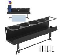 Étagère de rangement pour bouteilles de peinture - Organisateur de 5 trous - Porte-bombes à grande ouverture - Pour bouteilles de peinture, réservoirs d'aérosol, bombes aérosols, serviettes en papier