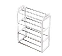 Étagère de rangement pour chaussures - Tuyaux galvanisés épais, conception en PP respirant, capacité de plusieurs paires, organisation de la collection de chaussures | Étagère de rangement noire blanc