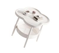 Étagère de Rangement pour chevets Portables avec organisateurs Multi-usages en Plastique imperméable Crème Décors pour la Maison Table de Chevet Peu encombrante Styles scandinaves Crème Table de