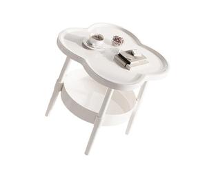 Étagère de Rangement pour chevets Portables avec organisateurs Multi-usages en Plastique imperméable Crème Décors pour la Maison Table de Chevet Peu encombrante Styles scandinaves Crème Table de