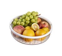 Étagère de rangement pour condiments améliorée - Boîte de rangement de cuisine avec poignée dorée et blanche - Panier à fruits transparent pour armoire, plateau tournant - Organiseur de boîte