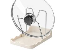Étagère de rangement pour couvercle de casserole - 7,87 pouces étagère de rangement verticale de cuillère | Avec bac d'égouttement en acier inoxydable organisateur pour plat plat planche à découper