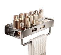 Étagère de rangement pour douche, à ventouse, 35 x 17 x 8 cm/45 x 17 x 8 cm, sans perçage, support de salle de bain pour shampooing, nettoyant pour le visage, accessoire de bain peu encombrant, 770 g