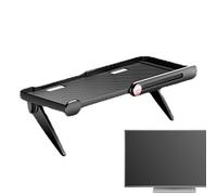 Étagère de rangement pour écran TV - Fixation pour moniteur sans assemblage, support pratique pour routeurs et objets décoratifs, étagère supérieure réglable pour TV | Accessoires média Solution multi