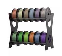 Étagère de rangement pour filament d'impression 3D, design double couche en forme de X, peut contenir 12 rouleaux de filament, construction en acier au carbone durable, idéal pour les studios