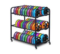Étagère de rangement pour filament d'imprimante 3D - Support de bobine de filament roulant avec roulettes, étagère en métal robuste pour TPU/PLA/ABS/nylon, étagère à filaments