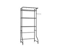 Etagère de Rangement Pour Lave-Linge et Sèche-Linge à 3 Niveaux Réglables Noir