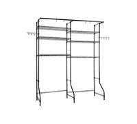 Etagère de Rangement Pour Lave-Linge et Sèche-Linge à 6 Niveaux Deux Rangées Noir