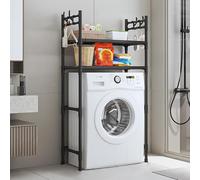 Étagère de rangement pour lave-linge, sèche-linge avec crochets latéraux, kit d'empilage et tambour pour machine à laver, appartements et chambres