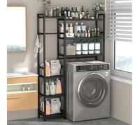 Étagère de rangement pour machine à laver, Égouttoir à linge autoportant for salle de bain, buanderie ou balcon, multicolore, plusieurs tailles(Three Layers of Black,100 * 20 * 164cm)