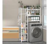 Étagère de rangement pour machine à laver, Égouttoir à linge autoportant for salle de bain, buanderie ou balcon, multicolore, plusieurs tailles(Three Layers of White,100 * 20 * 164cm)