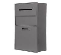 Étagère de rangement pour papier toilette en acier inoxydable - Étanche - Organiseur de douche encastré pour salle de bain - Shampoing et articles de toilette - Gris - 65 x 30 x 14 cm