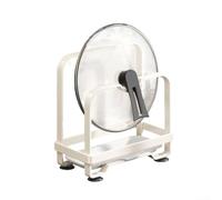 Étagère de rangement pour planche à découper pour comptoir de cuisine, couvercle de casserole en acier au carbone et plateau de cuisson, support de rangement peu encombrant (1 blanc)