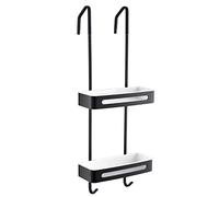 Étagère de rangement pour porte de douche - Solution de rangement de salle de bain sans perçage avec étagères et panier d'accès facile pour une organisation efficace