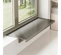 Étagère de Rangement pour Rebord de Fenêtre en Métal - Plaque Extension du Appuis de Fenêtre, Organisation de Cuisine Salle de Bain et Étagère à Plantes, Acier au Carbone