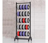 Étagère de rangement pour rouleaux de tissu 4 roulettes cadre en acier réglable pour nappes et emballages Présentoir mobile en tissu pour les magasins de détail et les studios(12th floor)