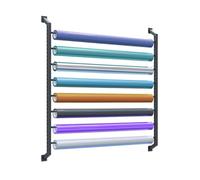 Étagère de rangement pour rouleaux de tissu - Organiseur mural à 6 à 8 niveaux pour rouleaux de textile, vinyle et papier peint - Support peu encombrant pour un rangement efficace et un accès facile