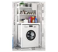 Étagère de rangement pour salle de bain, balcon, penderie robuste, blanc (60 x 69 x 176,5 cm), peu encombrant et polyvalent