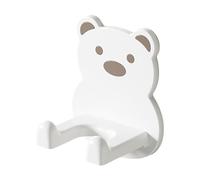 Étagère de rangement pour sèche-cheveux - Support mural autocollant pour sèche-cheveux Hug Bear - Organiseur d'outils de cheveux étanche - Multifonctionnel