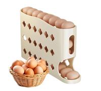 Étagère de rangement pour œufs - Roulement automatique - Accès facile - Économie d'espace - Grande capacité - Organiseur pour réfrigérateur - Pour dortoir, bureau, appartement, cuisine, salle à manger
