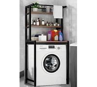 Étagère de rangement réglable à 3 niveaux pour buanderie - Design compact à clapet multifonction pour salle de bain, forte capacité de charge, parfaite au-dessus des toilettes