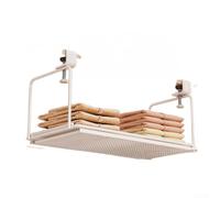 Étagère de rangement réglable à suspendre pour placard et armoire pour aider à maintenir l'ordre et l'accessibilité des effets personnels (blanc)