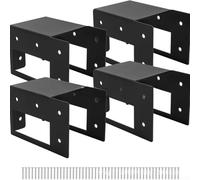 Étagère de rangement réglable en acier galvanisé pour bûches de bois de chauffage, cadre renforcé conçu pour un placement intensif en intérieur et en extérieur (4 pièces)