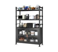 Étagère de rangement réglable en métal pour micro-ondes pour salle à manger et salon 80 x 40 x 151 cm Couleur Nero Gain de place