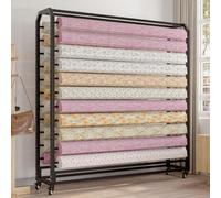 Étagère de rangement réglable en tissu avec roulettes pour affichage commercial et organisation