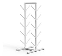 Étagère de Rangement réglable pour Tapis de Yoga - Organisateur en Acier à 5/6/7 Niveaux pour Rouleaux de Massage, Skateboards et Tapis de Sol - Idéal pour la Maison, la Salle de Sport et Le