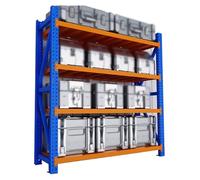 Étagère de rangement robuste à 3 niveaux avec grande capacité de charge, réglable pour l'organisation du garage et de l'atelier