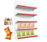 Étagère de rangement robuste à 5 niveaux pour supermarchés, épiceries et bureaux, hauteur 195 cm, solution de rangement durable