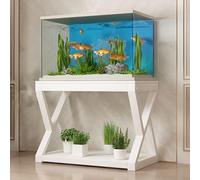 Étagère de Rangement Robuste en métal pour Aquarium, Support résistant à la Charge. Cette étagère Double Couche, fabriquée en métal Robuste, est Facile à Monter et idéale pour la Maison et l