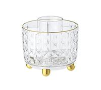 Étagère de rangement rotative à 360° pour boissons, cosmétiques, cuisine, salle de bain, séparateur amovible, étagère transparente, support multifonction